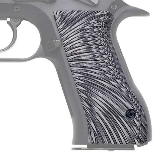 Poignées De Rechange En Acrylique Blanc Pour Pistolet Jericho 941 F / FS - Marque KSD - Compatibles - Neuf